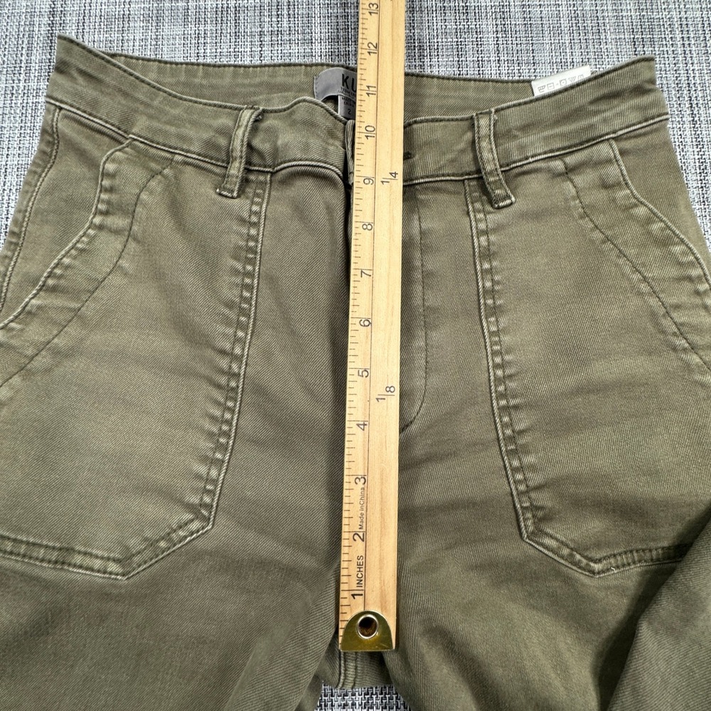 KUT From The Kloth Meg Pants Womens 2 Olive High Rise Wide Leg Carpenter Ankle - Picture 6 of 9